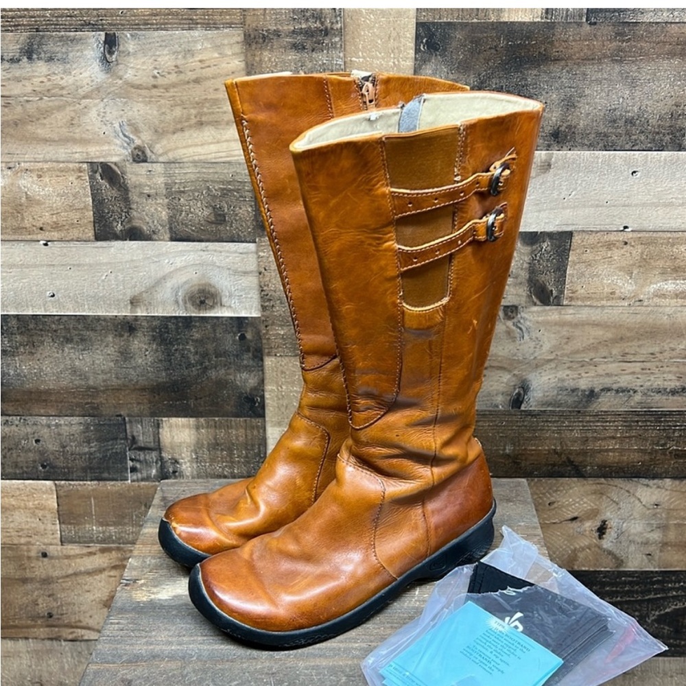 Keen Bern Baby Bern brown leather, W10 Riding Boots, leather, + calf Extenders